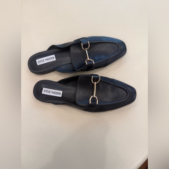 Steve Madden Kandi Black Leather Loafer - Picture 6 of 9